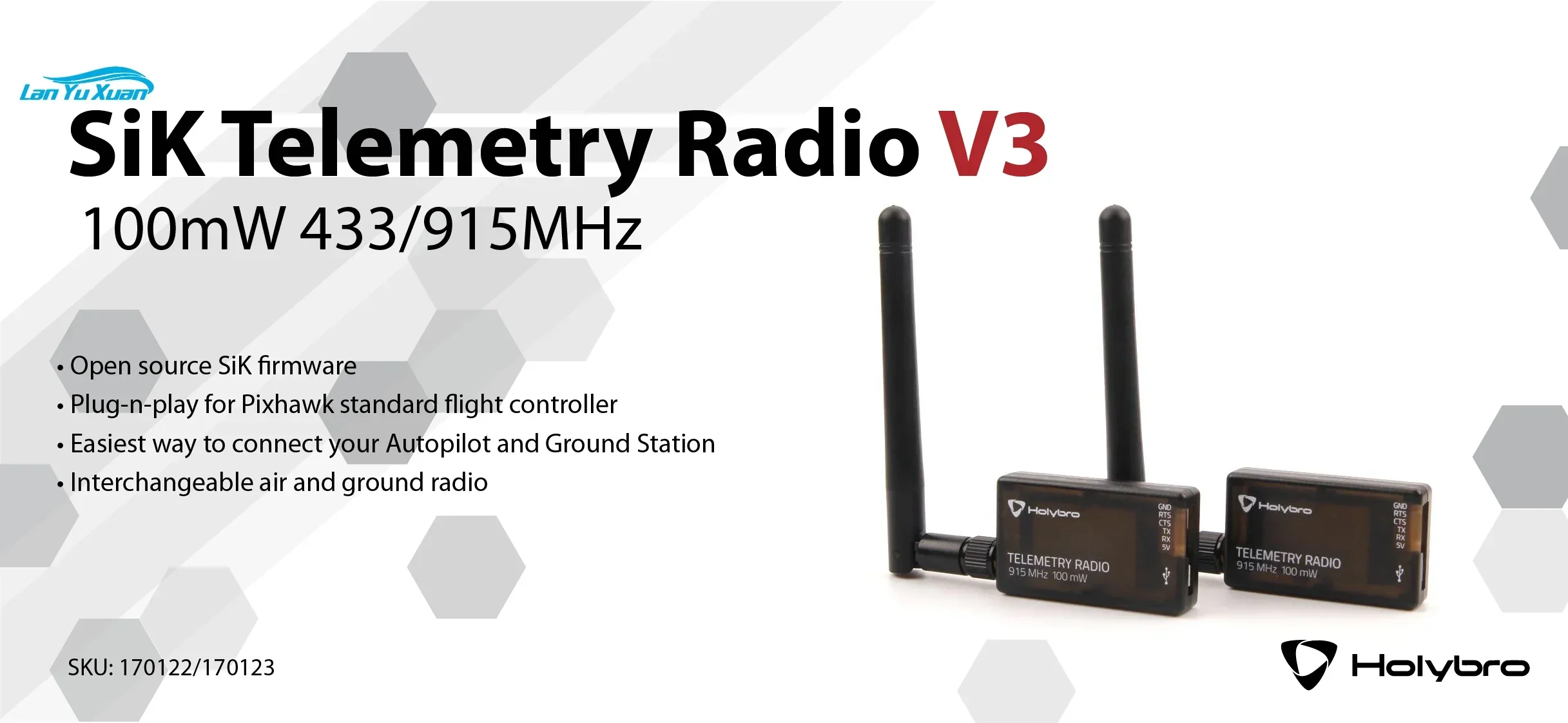 Holybro SiK Telemetry Radio V3 Data Transmission Station