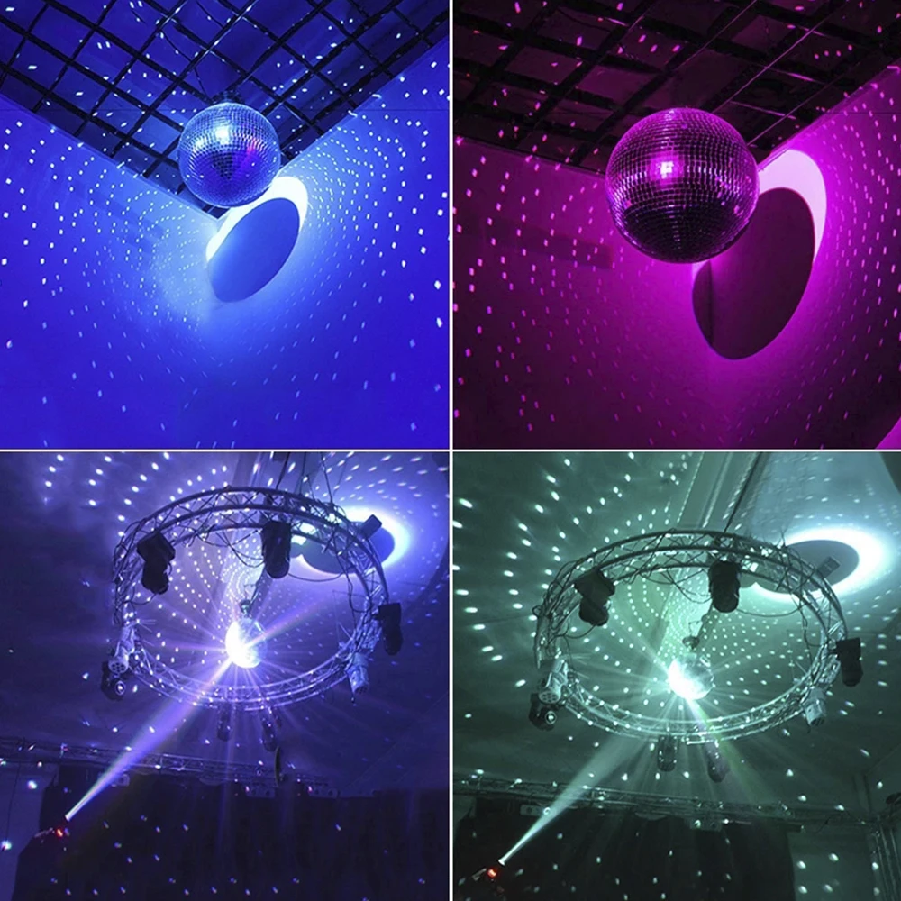 2/1pc Flash Disco Ball Lamp Stage Mirror Light Reflecting Rotating Hang Mirror Ball Light Home Yard Wedding Bar Xmas Party Decor