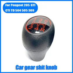 Black & Red 5 Speed Gear Shift Knob Lever Sticker Fit For Peugeot 205 GTI 504 505 309