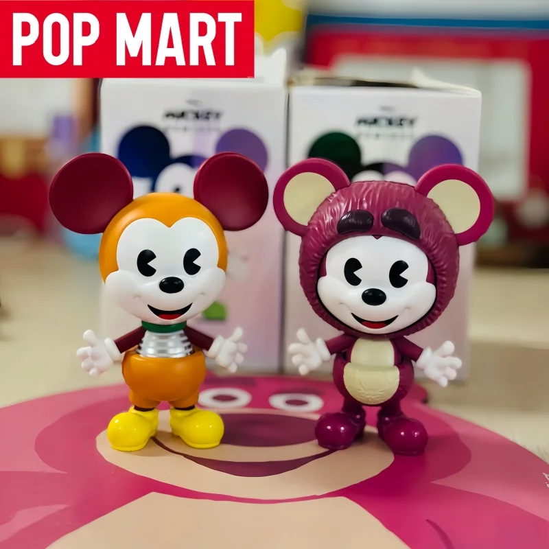 Genuine POP MART Mickey REMIXED: Mickey Meets Pixar Series Blind Box Trendy Toys Surprise Gift Desktop Ornament festival Gifts