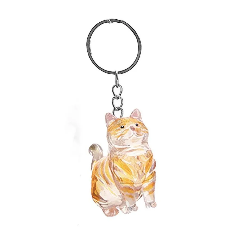 Transparent Acrylic Keychain Cat Hair Storage Capsule Handmade Portable Hamster Fur Storage Keychain Animal Shaped Stylish