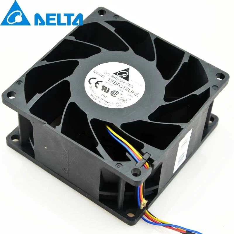 Für delta tfb0812uhe-5 h2l dc12v1.5a Server quadratischer Wechsel richter Axial kühler Lüfter 80x80x38mm 80mm Lüfter