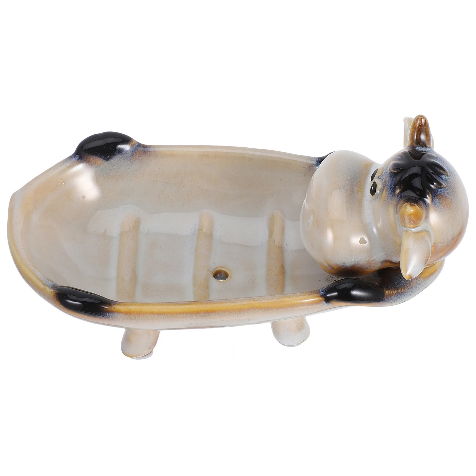 

Ceramic Soap Dish Animal Design Soap Box Decorative Holder for Bathroom Kitchen Small Item Storage Practical