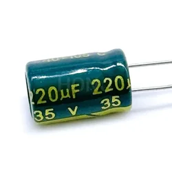 20PCS Higt quality 35V220UF 8*12mm 220UF 35V 8*12 Electrolytic capacitor