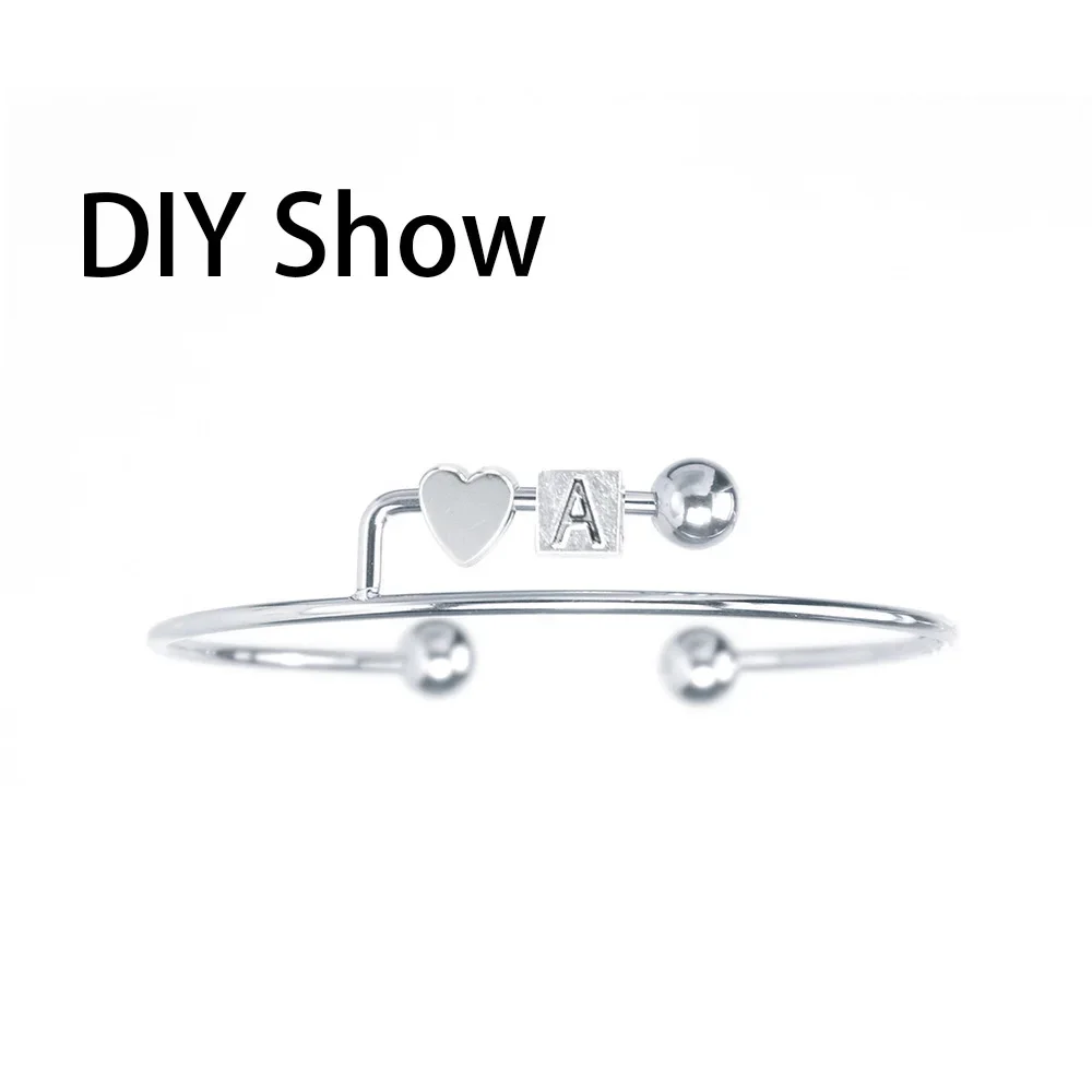 Expandable DIY Stainless Steel Wire Bangle Blank Fashion Adjustable Charm Bracelet Men Women for DIY Jewelry Making