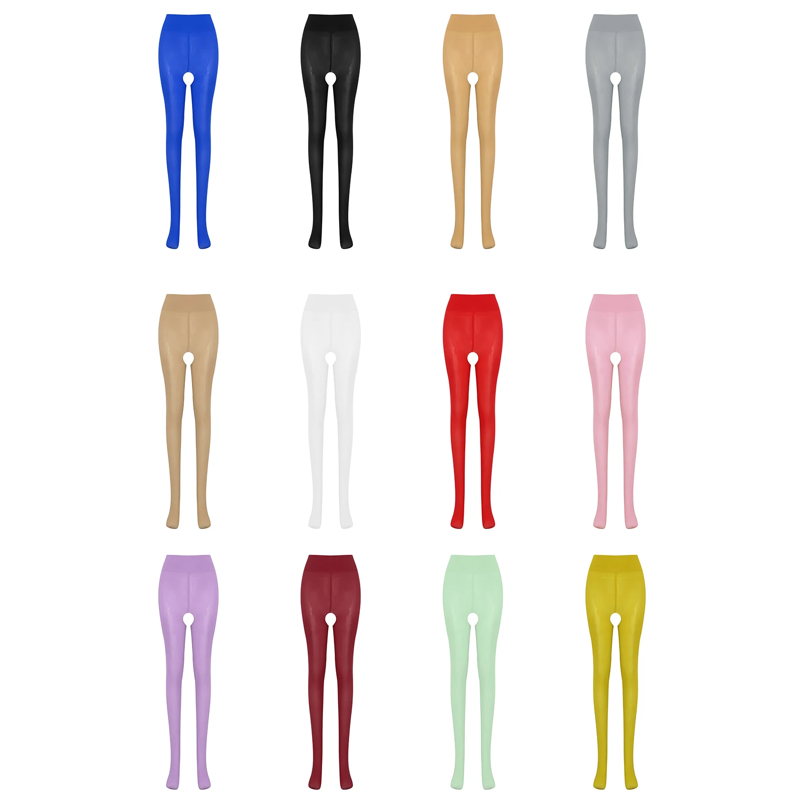 

Женские сексуальные ультратонкие нейлоновые колготки с открытой промежностью, однотонные, сетчатые, с высокой талией, эротические, для свиданий, с закрытым носком