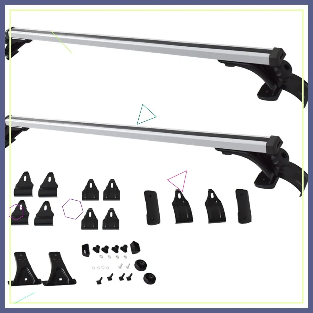 

48 inch Car Roof Cross Bars 330lb Capacity Universal Aluminum Luggage Rack