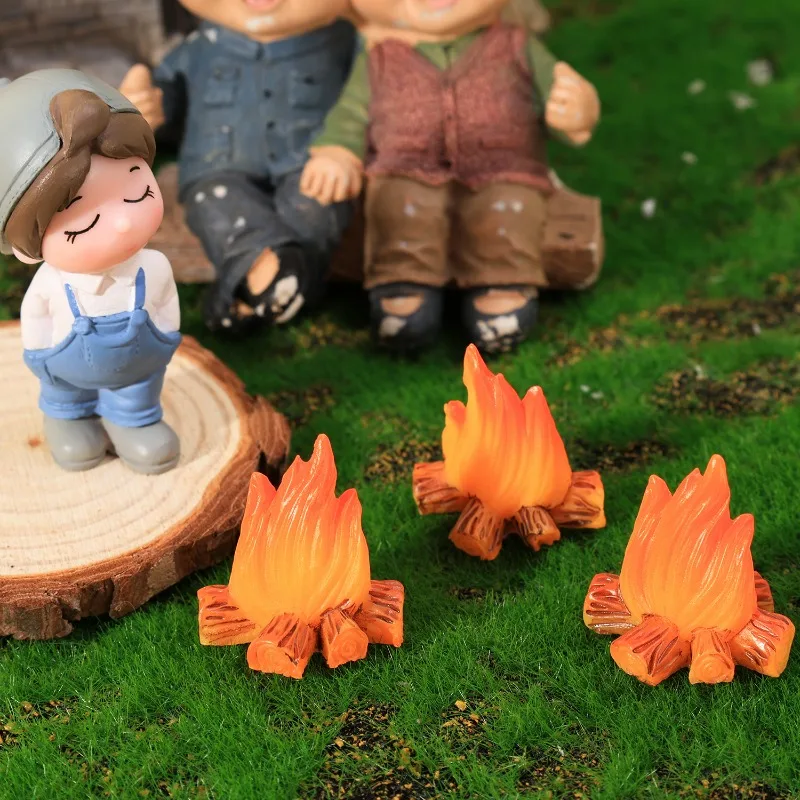 Feu de camp miniature à l'échelle 1/6 : présentoir à LED scintillant pour le bois de chauffage - France