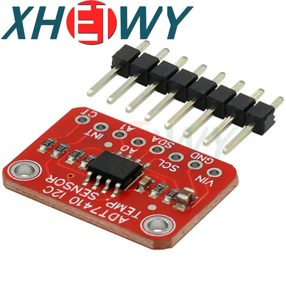 High Accuracy I2C ADT7410 Temperature Sensor Breakout Board Temperature Sensor Development Tools 2.7V-5V 2 Address Pins