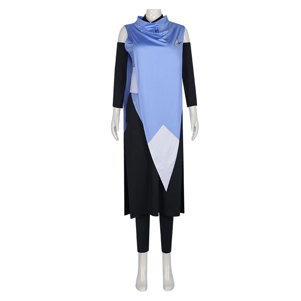 Vrouwelijke Blauwe Mantel Castlevania Saifa Verunandesu Cosplay Kostuum Vrouwen Jurk Broek Outfits Halloween Carnaval Feest Vermomming Pak