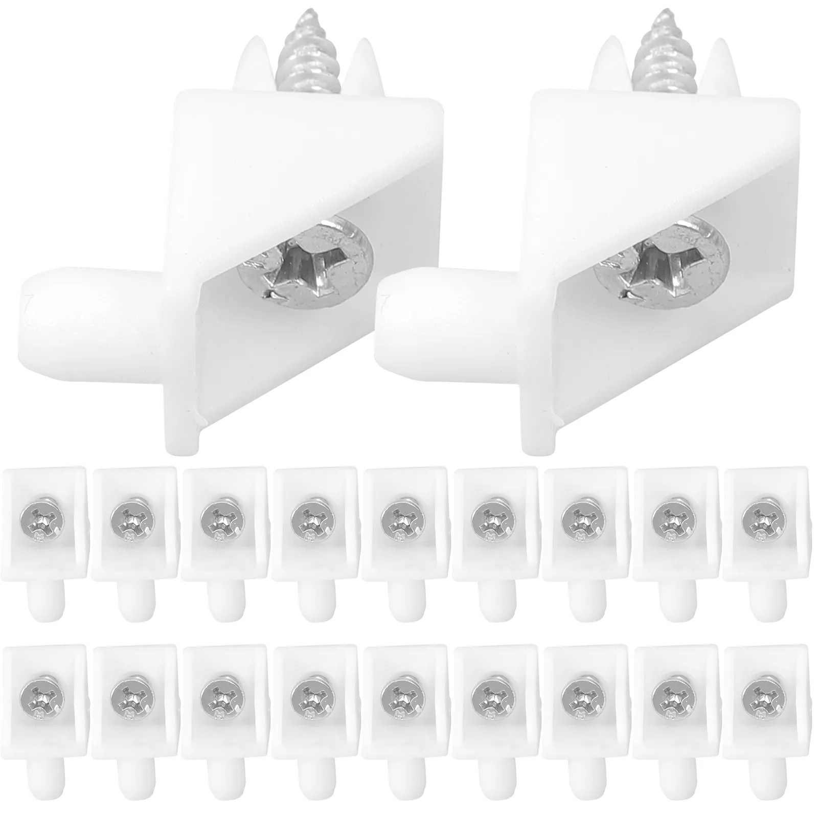50Sets Drawer Bottom Wedges Plastic Reinforcement Angle Brackets Repair Kit for Sagging Furniture Cabinet Board Support
