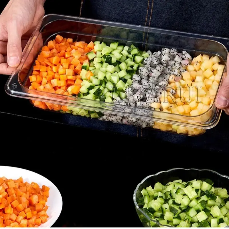 Automatic Vegetable Dicing Machine Commercial Carrot Potato Onion Granular Cutter Dicer Electric Multifunctional Slicer Lemon