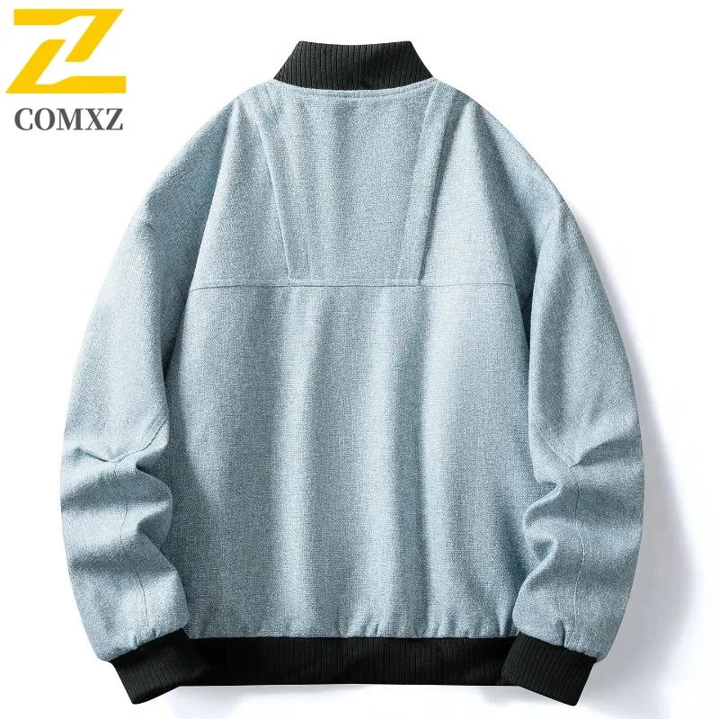 COMXZ Premium Baseball Jacket Fashion Classics Climbing Windproof Outerwear Leisure Comfort Wear Resistant Loose Mens Clothing