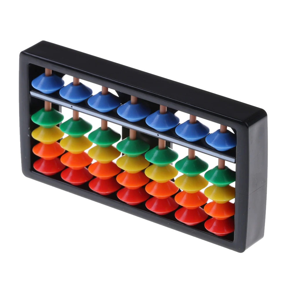 1pc Montessori Plastic Maths Abacus Arithmetic 7 Digits Soroban Calculating Tool With Colorful Beads Children's Educational Toys