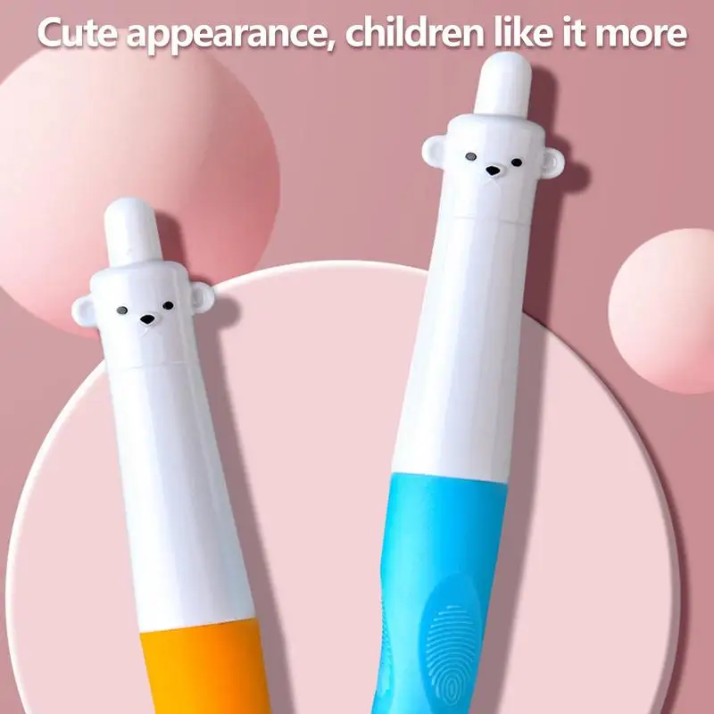 Pencil Holding Trainer For Kids Mechanical Children's Correction Grip Pencil With Bear Design Learning Supplies Toddler Pen For