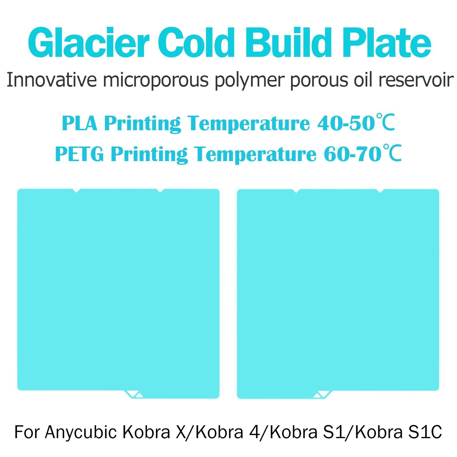 Płyta chłodząca Glacier do Anycubic Kobra 4 Kobra X, energooszczędna płyta chłodząca Kobra S1/X/4, dwustronna platforma drukarki 3D o niskiej temperaturze. — zdjęcie produktu 7