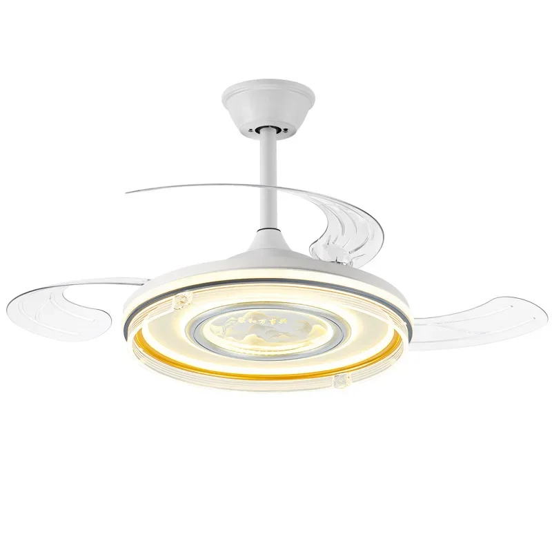 シーリングファンライト 北欧風 シンプル ダイニングルームファンライト 家庭用寝室 リビングルーム ファン付きシャンデリア