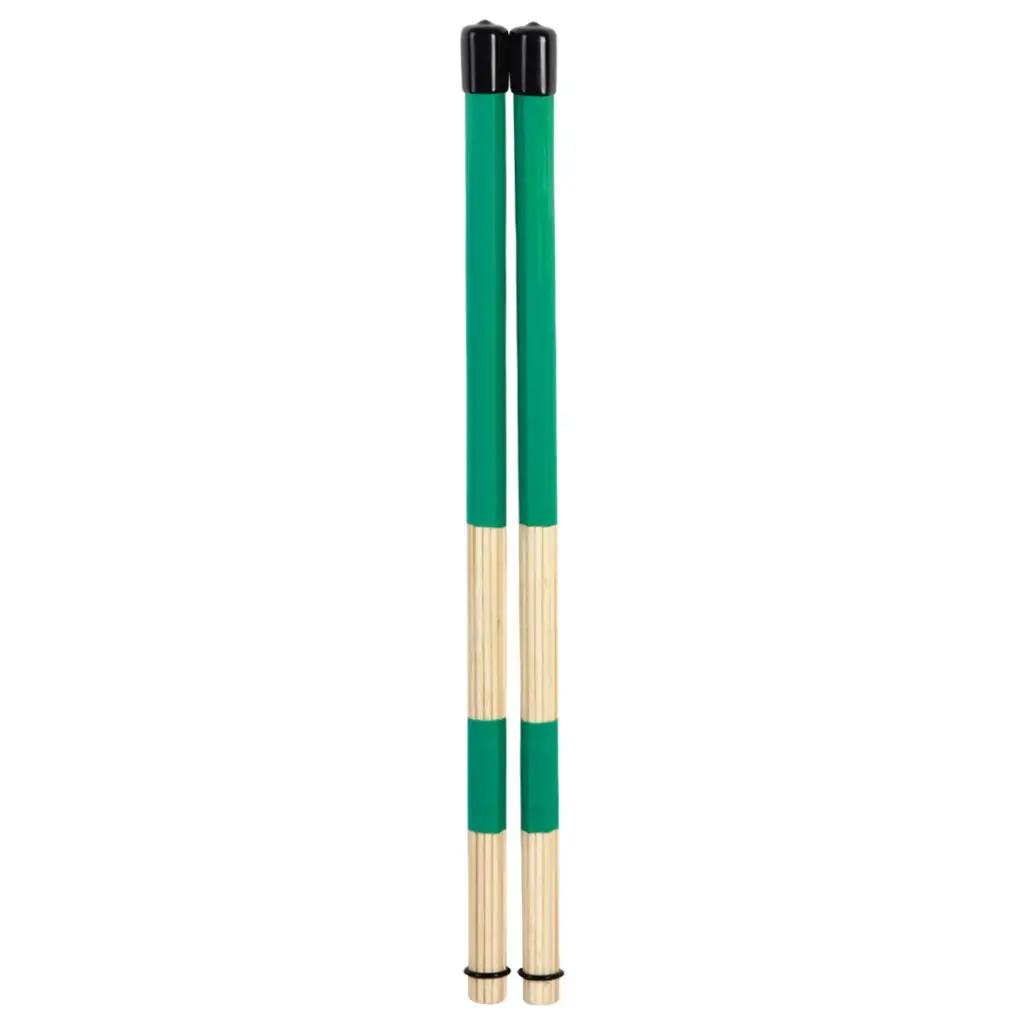 1 Pair Music Band Drum Sticks Bamboo Wood Drum Stick Mallet w/ Rubber Handle