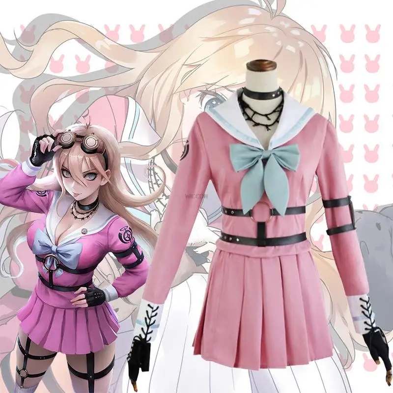 Danganronpa V3 Miu Iruma Kostum Cosplay Untuk Wanita Gaun Anak Perempuan Seragam Pakaian Dengan Wig Halloween Karnaval Untuk