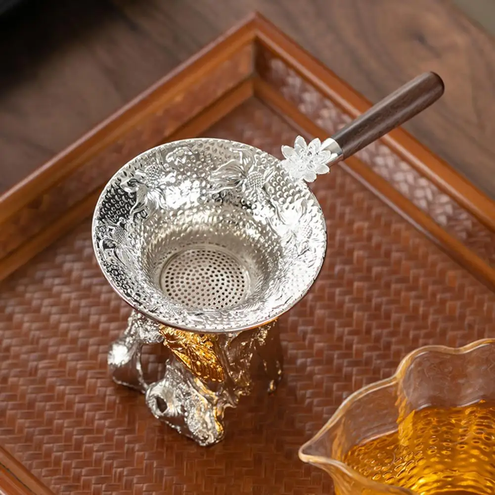 

Metal Mesh Tea Strainer Stainless Steel Filter Sieve Teaware Lace Tea Drain Useful Tea Infusers Kitchen Accessories