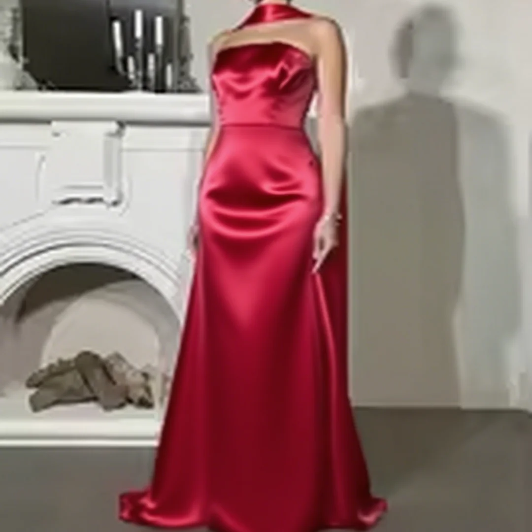 

Customized classic sleeveless beaded crystal A-line floor-length ball gown for ladies, suitable for formal evening events