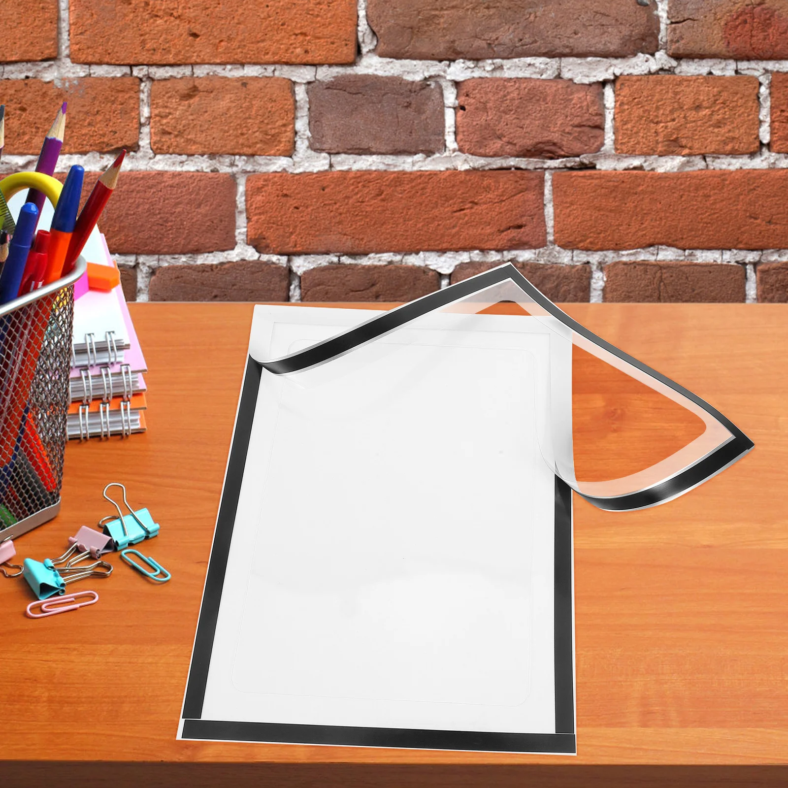 

Expanding File Organizer Transparent Pockets Portable Project Case Design Office Use Binder Closing Pocket