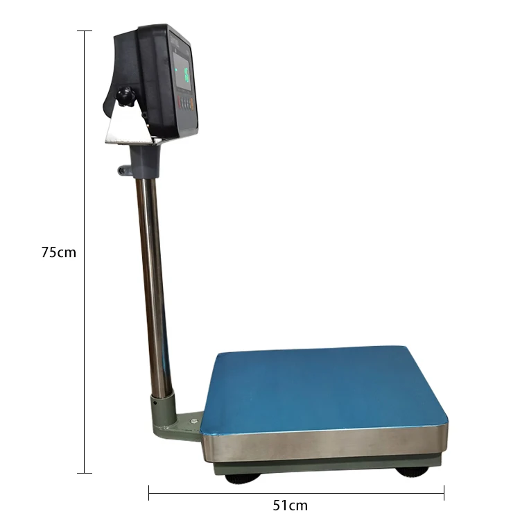 لمدى 60-150 كجم 110-240 فولت شاشة LED من الفولاذ الكربوني مقياس منصة وزن إلكترونية قابلة للطي