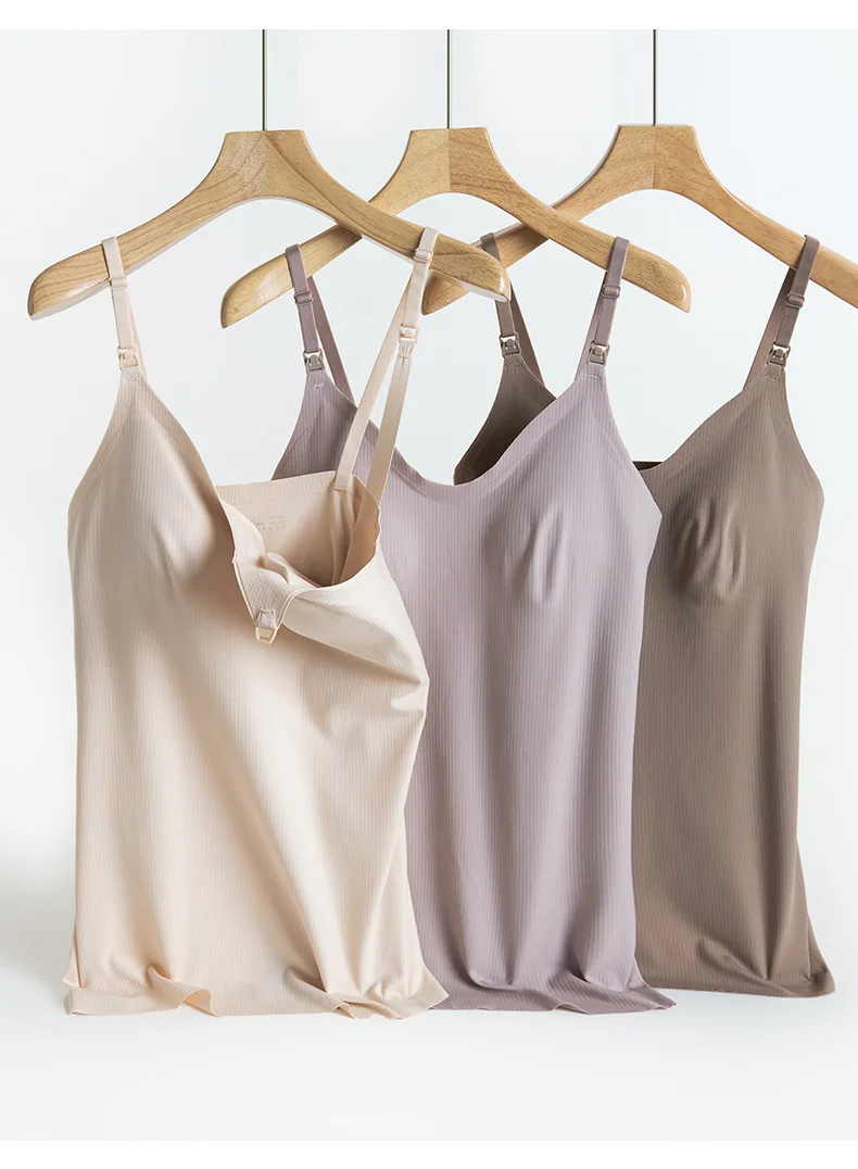 Stilltop für Schwangere, mit integriertem BH, herausnehmbaren Polstern, verstellbaren Trägern, Still-Camisole für Schwangerschaft und Postpartum. – Detail 7