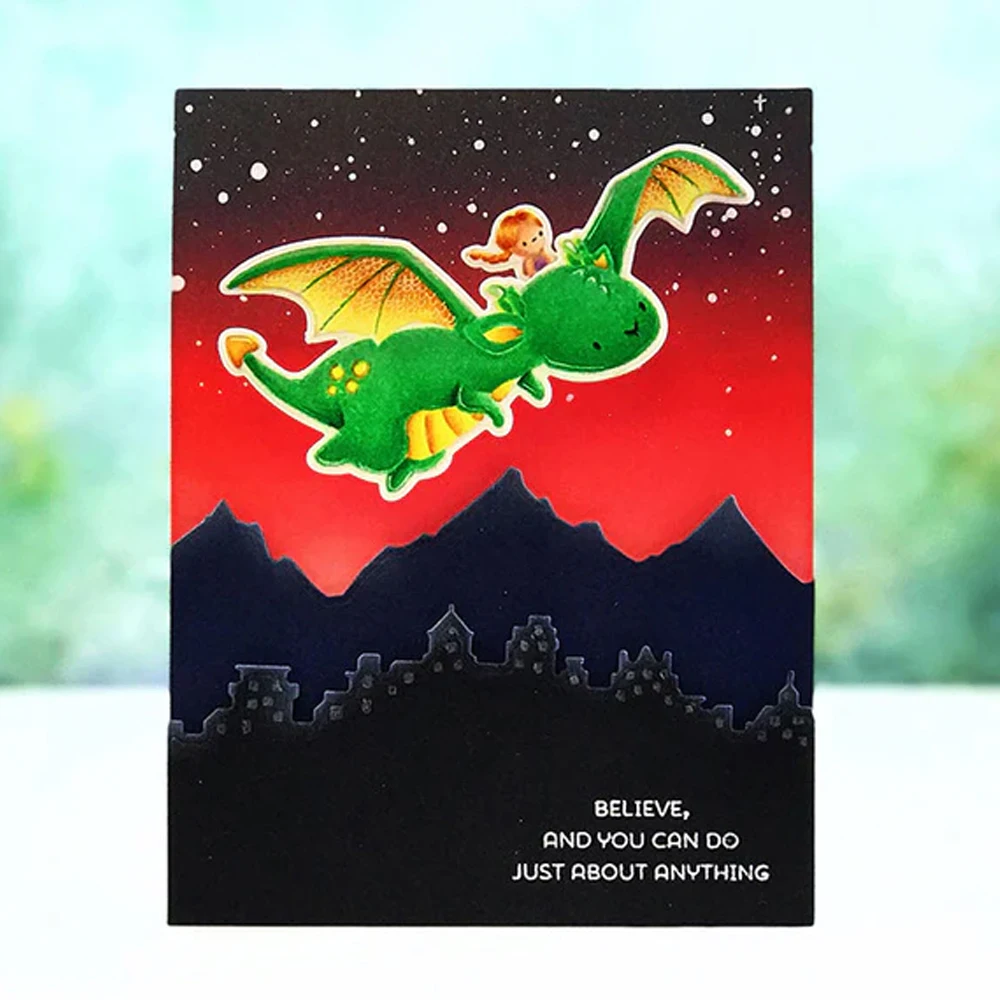 Chinese Zodiac Animals Clear Stamps and Metal Cutting Dies Sentiment Silicone Stamps for DIY Scrapbooking Embossing Paper Cards