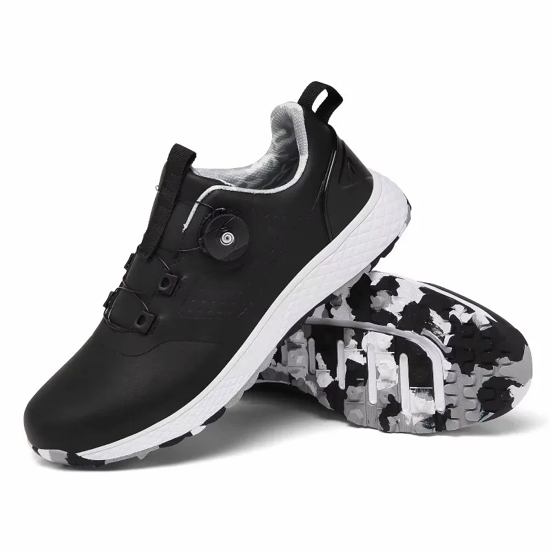 

Best Selling Golf Shoes For Men Women Quick Lacing Shoe For Couples Anti Slip Outdoor Lawn Sports Shoes Leather Golf Sneakers