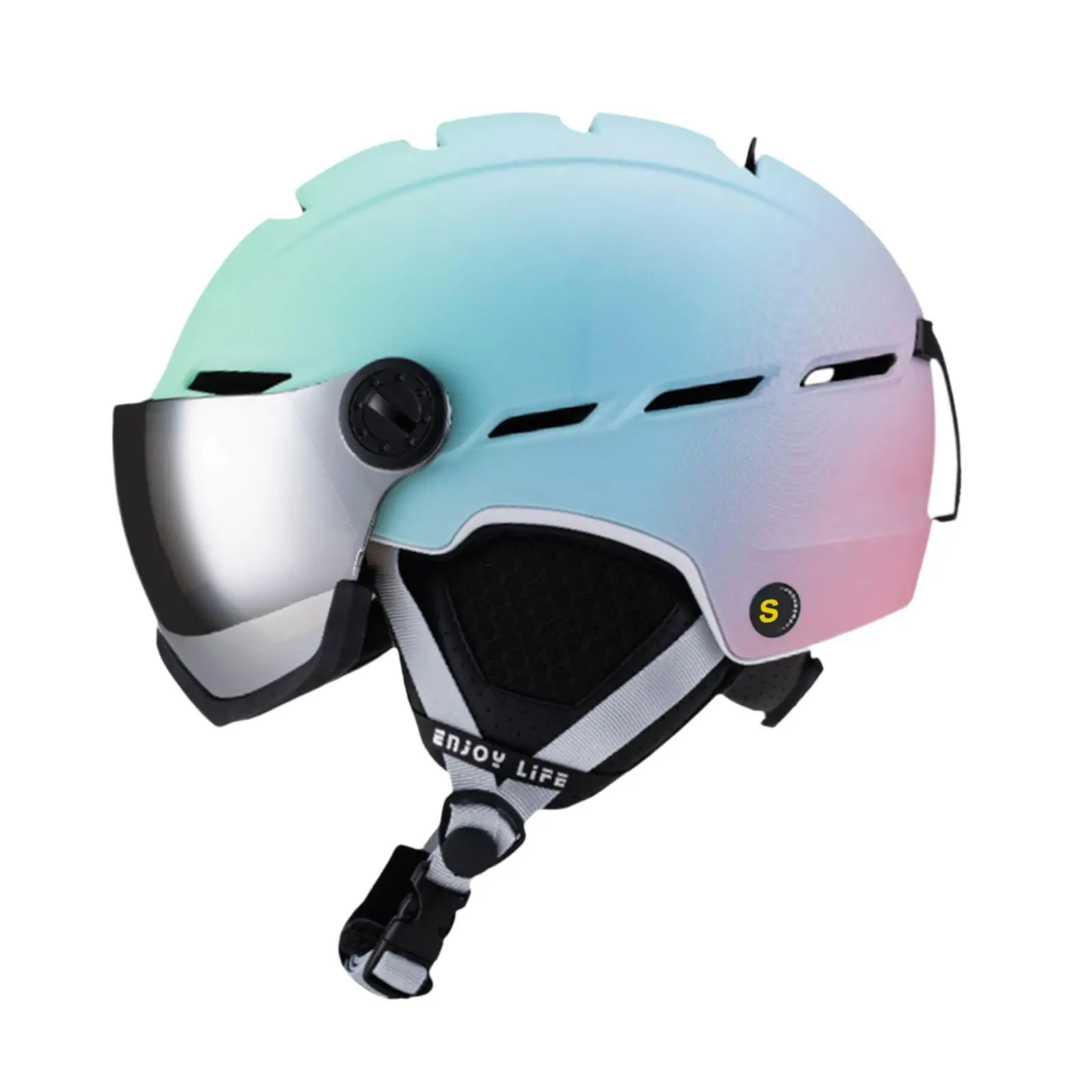 

Ski Helmet and Goggles Set Ventilation Shockproof Snowboard Helmet for Biking Snow Sports Mountain Road Outdoor Skateboard