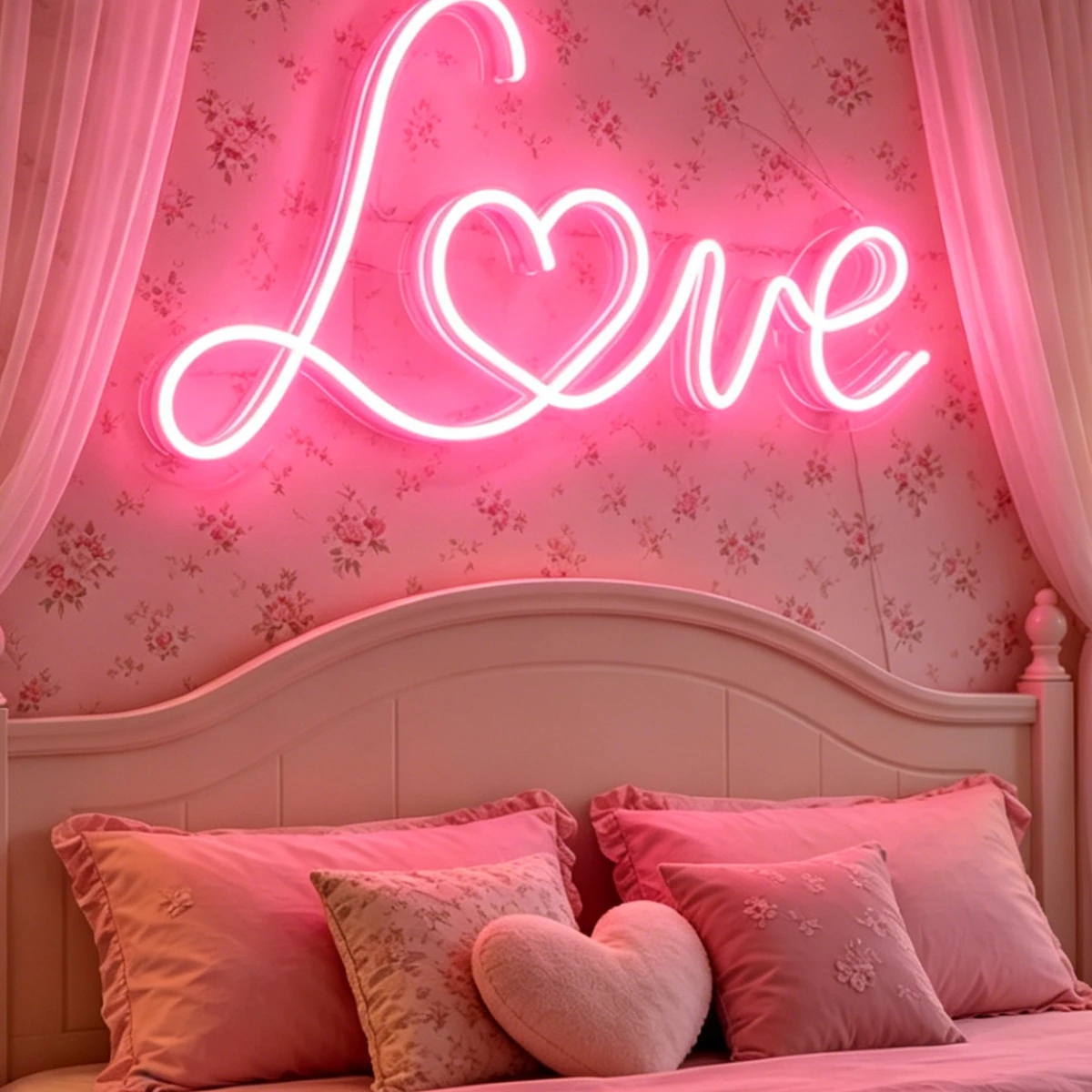 

LOVE neon light, USB/battery powered, romantic Valentine's Day gift proposal, wedding atmosphere light, holiday wall decoration