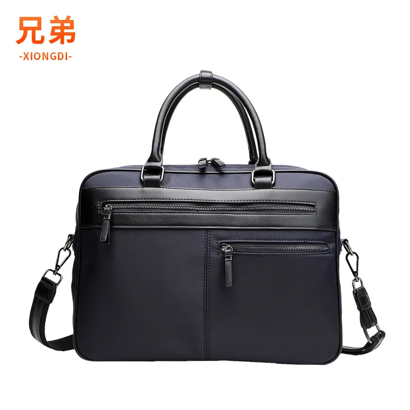 Large Capacity Office Bag Portable Computer Bag Waterproof Briefcase Business Handbag Men's and Women's Zipper Shoulder Bag