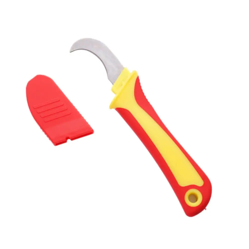 Insulated Electrician Knife - Straight/Curved/Hook Fixed Blade, Cable Stripping Snips & Wire Stripper Peeling Hand Tool - view 3