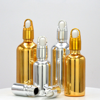 Dropper Bottles 5ml-100ml Reagent Eye Drop Gold Plating Glass Super Aromatherapy Liquid Pipette Bottle Refillable Bottles Travel