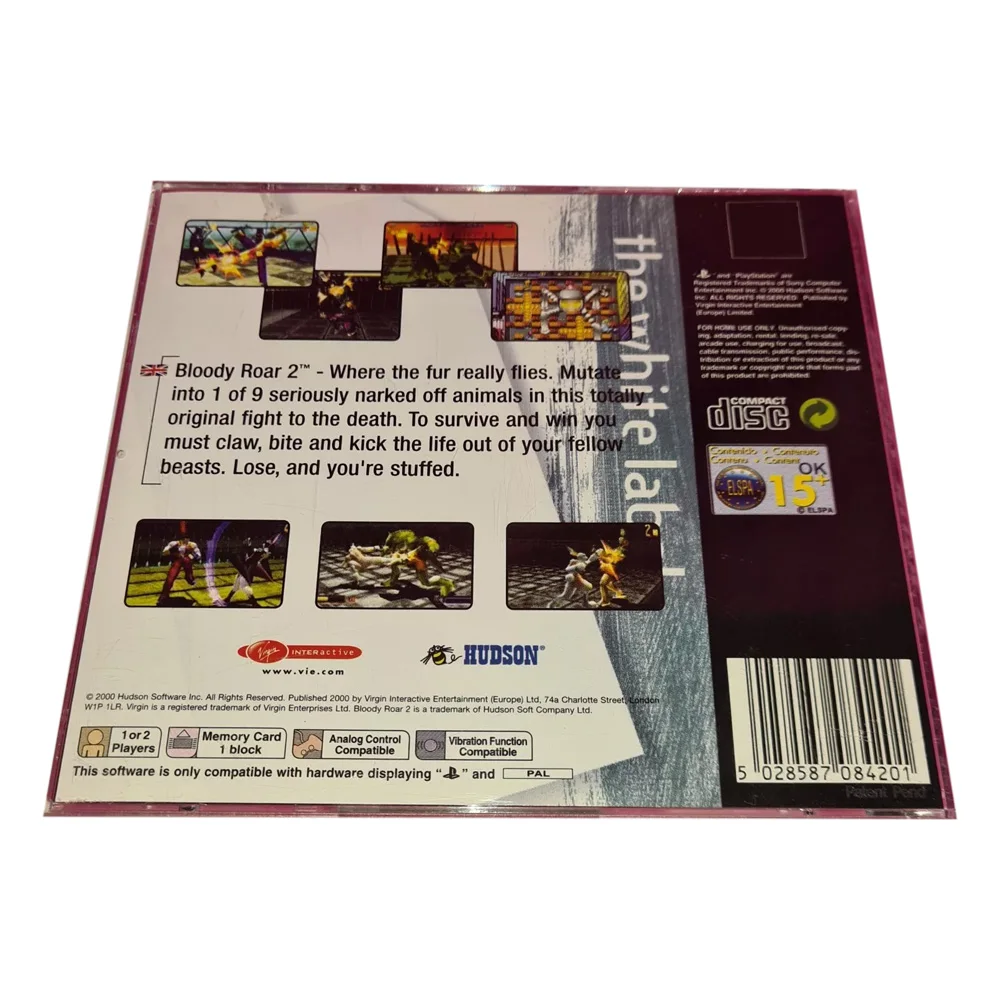PS1 Beast Fighting-&-Bloody Roar1+2 Copy Disc Game Black Bottom Unlock Console Station 1 Retro Optical Driver Video Game Part