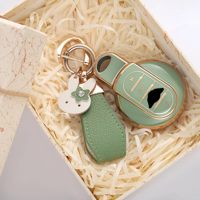 

Key Fob Cover for BMW Mini Cooper F54 F55 F56 F57 F60, Remote Smart Key Key Case Shell Protector Keychain Lanyard