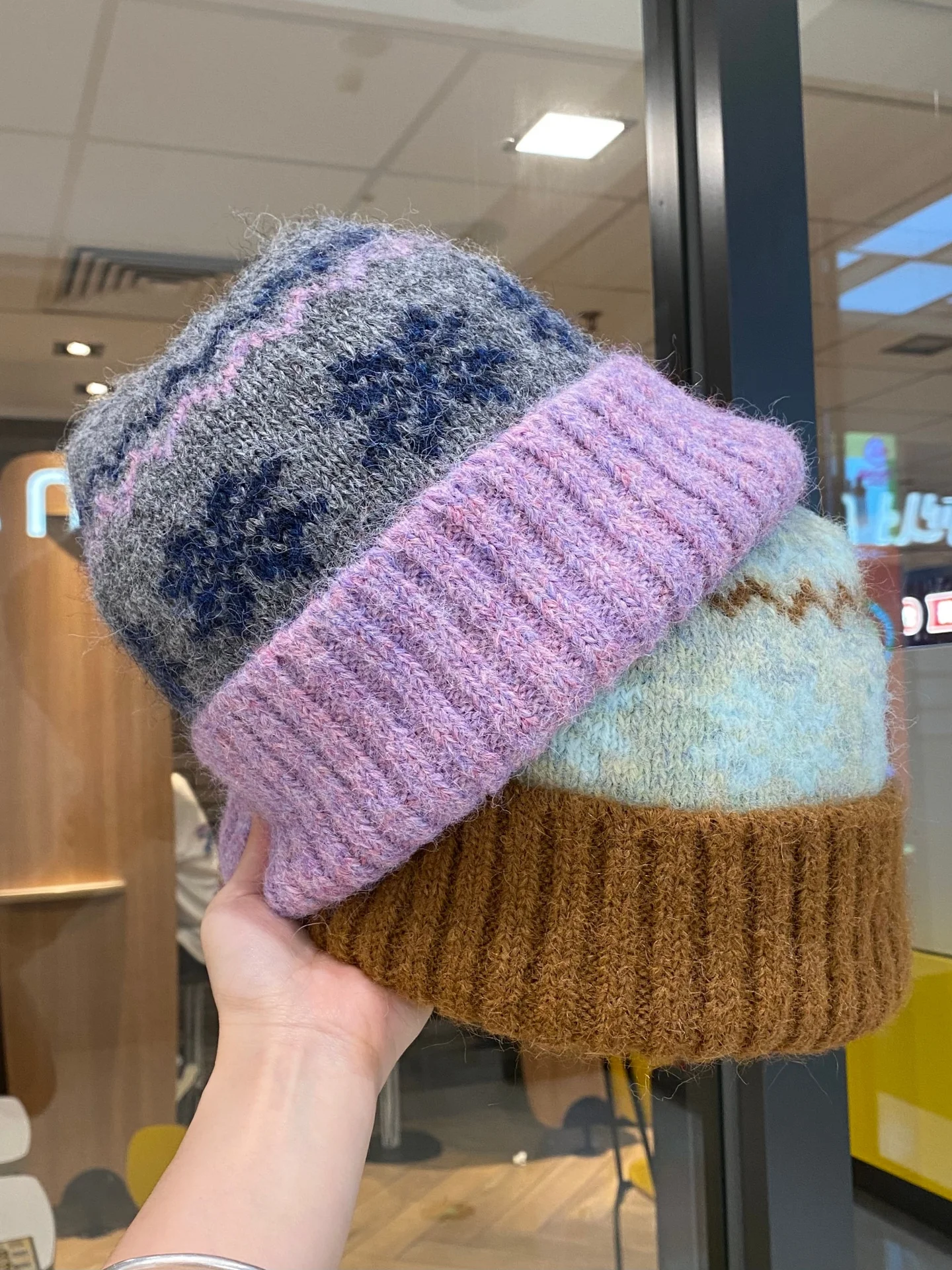 thickened-knitted-warm-retro-fair-isle-patterned-hat-women's-autumn-winter-ear-protection-head-wrap-hat-casual-style-no-brim