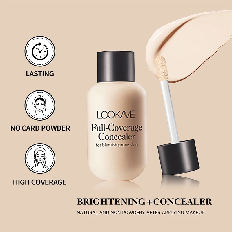 Fundação impermeável cobrindo corretivo, sombras líquidas duradouras, não é fácil creme borrado, várias cores, cosméticos coreanos