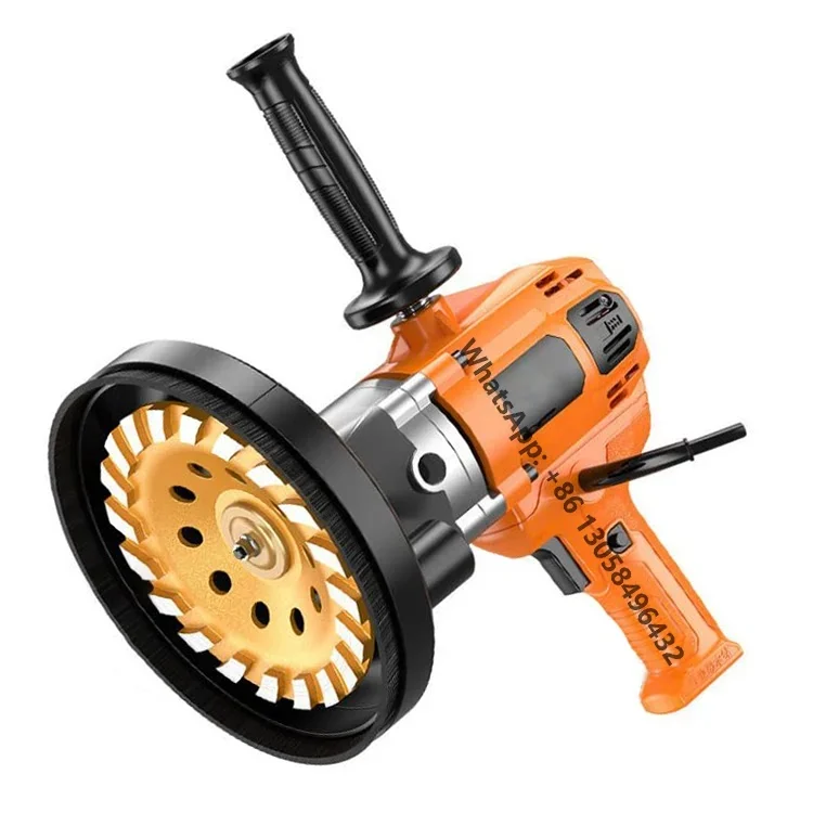 High Quality Handheld Adjustable Speed Powerful Cement Putty Grinding Polisher Portable Concrete Wall Grinder Machine