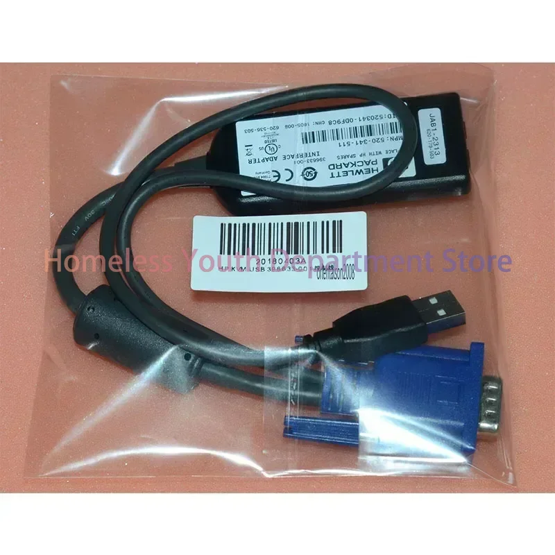 396633-001 FOR HP 336047-B21 KVM USB Adapter Cable 396633-001 VGA to RJ45+USB for KVM INTERFACE ADAPTER 1PK Console USB Virtual