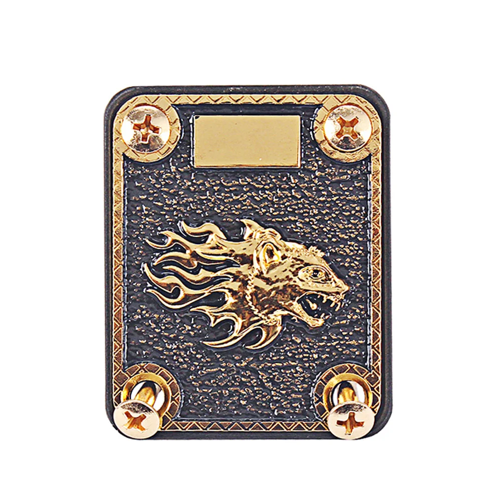 

GV121 Zinc Alloy Square Guitar Neck Reinforcing Plate Neck Base Plate with 4 Screws For TL Style Style Electric Guitar Bass