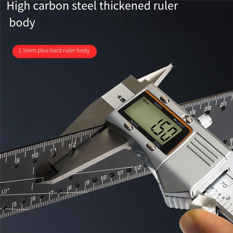 AB45 متعددة الوظائف الزاوية اليمنى حاكم 45/90 درجة ثقب زاوية حاكم تحديد المواقع بمناسبة زاوية حاكم أداة نجارة #4