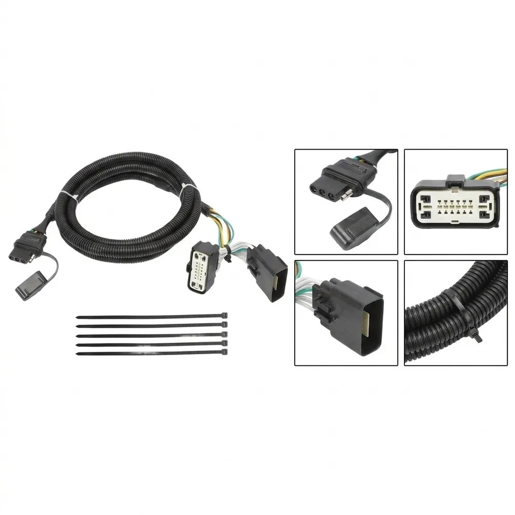 Trailer Wiring Harness 56172 for Ford Explorer 2011-2019 and Utility 2013-2018 4-Pin Tow Vehicle Electrical Harness