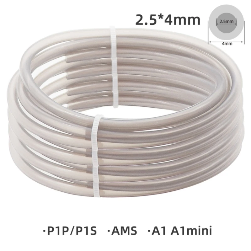 

PTFE Tube Teflonto Pipe Bowden Extruder 1.75mm ID2.5mm OD4mm Replacement Part For P1P/P1S 3D Printer Accessories