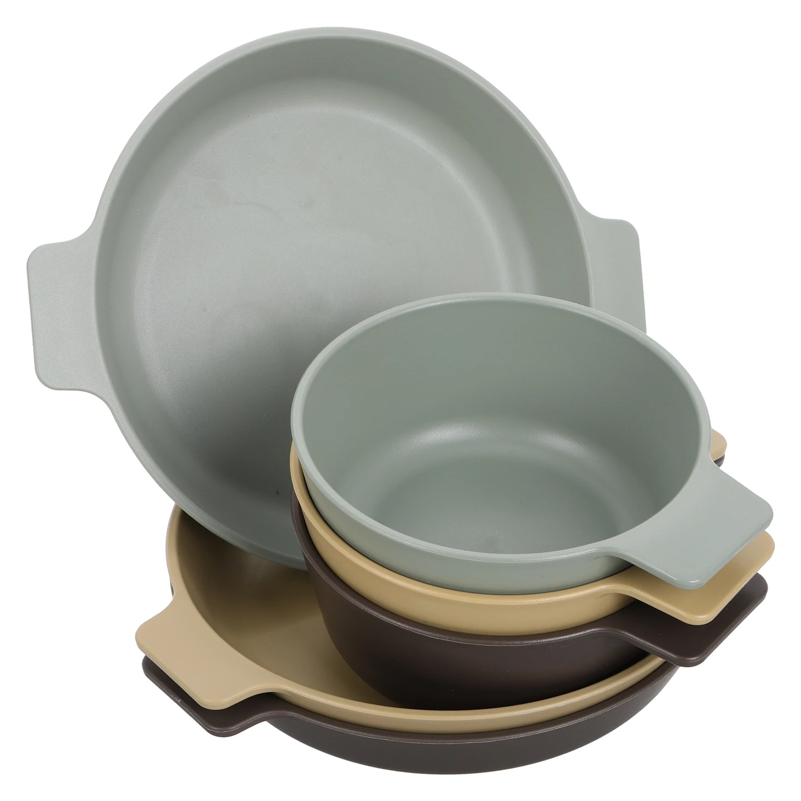 

1 set Outdoor Portable Tableware Set Dishes Camping Cutlery Lightweight Plastic Bowls Plates Fruit Salad Serving Kids Travel