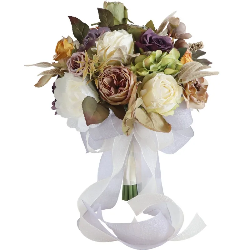 

New Wedding Bouquet Wedding Bride Holding Bouquet Simulation Flower Studio Photo Props Cross-border Export