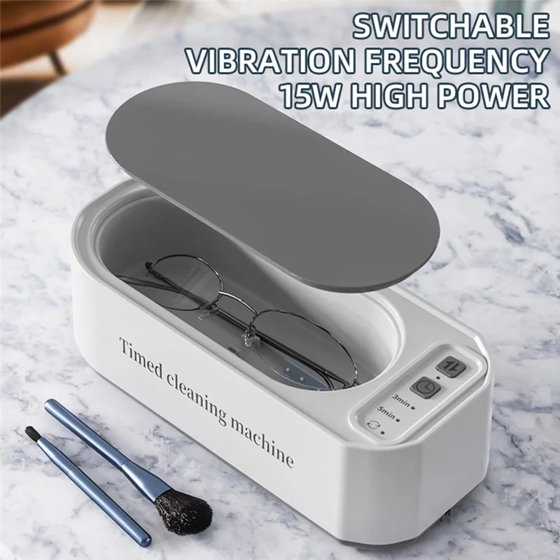 B59B-Jewelry Cleaning Brush Ultrasonic Glasses Cleaner 50Khz Contact Lens Cleaner Household Timer Denture Brush Toothbrush
