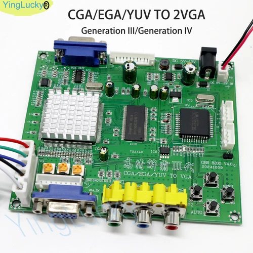 Imagen 2 del producto Genuino GBS8200 Arcade RGB/CGA/EGA/YUV a VGA LCD HD placa convertidora de señal de vídeo PCB verde NEO GEO máquina de juego de salón recreativo