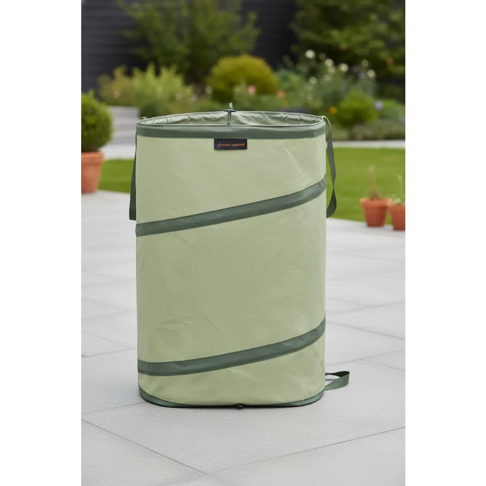

46 Gallon Square Collapsible Yard Waste Bag - Portable Garden & Camping Trash Can